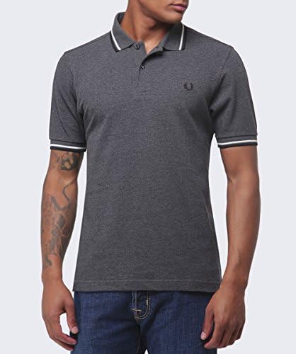 Fred Perry Slim Fit Twin Tipped Polo Shirt Graphite S