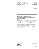 ISO 6974-3:2000, Natural gas -- Determination of composition with defined uncertainty by gas chromatography -- Part 3: Determination of hydrogen, helium, ... up to C8 using two packed columns