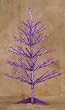 2' Pre-Lit Purple Tinsel Wire Glow Christmas Tree