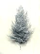 12" Sparkling Silver Retro Laser Table Top Christmas Tree - Unlit