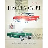 1952 LINCOLN CAPRI Sales Brochure Literature Book by Lincoln