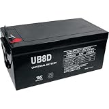 UPG Sealed Lead-Acid Battery - AGM-type, 12V, 250 Amps, Model# UB-8D