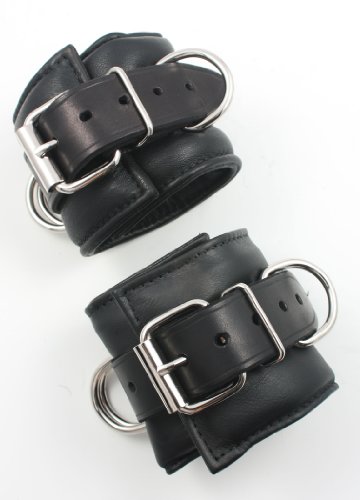 Mr-S-Leather Padded Non-Locking Leather Ankle Restraints - Men's