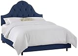 IMAGE OF Skyline Furniture Twin Tufted High Arched Bed, Velvet Navy