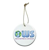 Hashtag Occupy Wall Street Global OWS WE ARE THE 99% on a 2 7/8 inch Ceramic Hanging Ornament