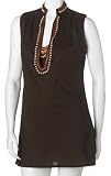 Christina Women's Wooden Road Tunic Cover-Up, Brown, Large