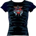 Bon Jovi Tie Dye t-shirt Juniors / Womens 'Dagger Tattoo'