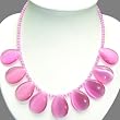 Handmade Teardrop Glass & Silver Necklace