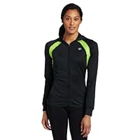 Pearl Izumi Women's Aurora Lightweight Hoody,Black/Green Flash,Medium