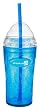 Zak Designs Clear/Turquoise12-Ounce Lil' Chiller with Straw