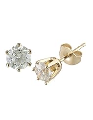 IGI-Certified 14k Gold 6-Prong Diamond Studs (0.75 cttw, I-J Color, I1-I2 Clarity)