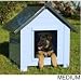 Traditional Dog House - Blue and Grey - Medium (Blue/Grey) (34.5H x 30W x 32D)