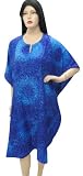 Charming Blue Short allover printed Plus Size Kaftan Caftan Cover Up Valentine's day gift