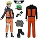 Naruto cosplay costumes - Naruto Shippuden Uzumaki Naruto Costume and accessories (whole set)