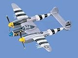P-38J Lightning, "Mama's Boy", Loaded . Aircraft Model Mahogany Diecast Scale: 1/32