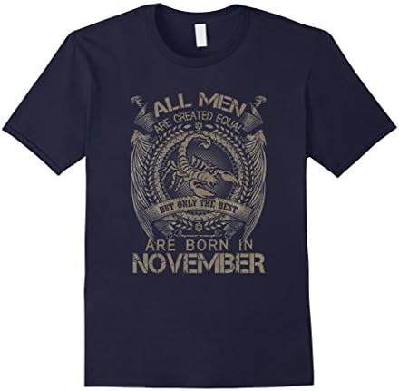 Men's Men's Scorpio T Shirts, all men are created equal but only t Large Navy