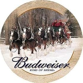 THIRSTYSTONE COASTER SET * BUDWEISER BEER CLYSDALES