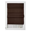Suede Cordless Roman Shade - Brown