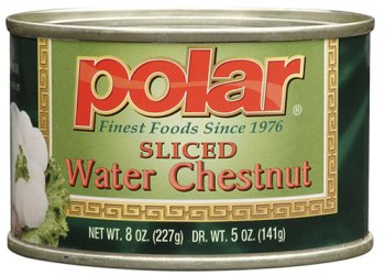 12 Pack Case of 8 oz. Can of Sliced Water Chestnuts by MW Polar Foods