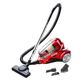 Cyclone Bagless Cyclonic Cylinder Vacuum Cleaner, 2500 Watt 5 Litre, Red