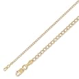 14K Gold Mariner Flat Chain 1.7mm 22 inch with Spring-Ring Lock Italy Yellow Gold Chain