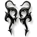 Pair of Black Water Buffalo Horn Hooks - BY22: 10g