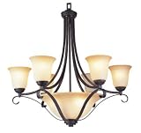 3686ABR - Bel Air Lighting 9-Light Contemporary Chandelier - SKU# 397859