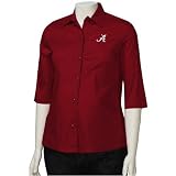Alabama Crimson Tide Ladies Crimson 1/2 Sleeve Maternity Button-Up