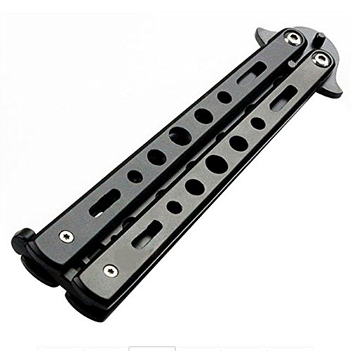 Generic Metal Practice Bali Song Butterfly Trainer Knife, Black