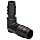 Thogus Polyethylene Tube Fitting, 90 Degree Elbow, Black, Barbed