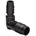 Thogus Polyethylene Tube Fitting, 90 Degree Elbow, Black, Barbed
