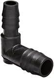 Thogus Polyethylene Tube Fitting, 90 Degree Elbow, Black, Barbed