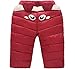 Little Boys Girls Winter Warm Cute Bear Ears Puffer Down Thick Snow Pants Windproof Elastic Ski Bib Pants 5T Red