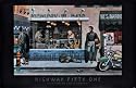 Highway 51 ~ Classic Art Poster Print ~ Marilyn Monroe ~ Elvis Presley ~ James Dean ~ Humphrey Bogart ~ in Front of Diner with Harley Davidson ~ Approx 24 x 36 Inches