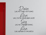 Dance like no one's watching Vinyl wall lettering stickers quotes and sayings home art decor decal