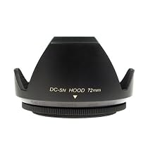 Mennon DC-sn 72 Improved Screw Mount 72mm Flower Lens Hood with Cap, Black