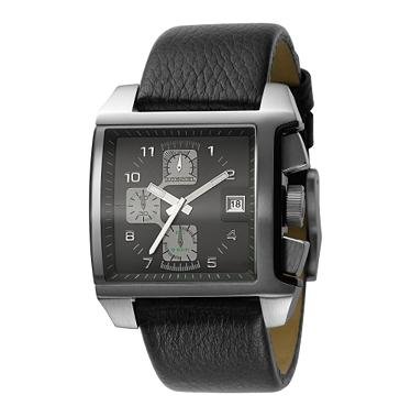 Diesel DZ4156 Mens Black Leather Strap Analogue Watch