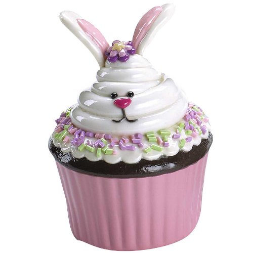 Bunny Cupcake Trinket Box - Pink