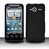 Black Rubber Touch Phone Protector Hard Cover Case for HTC EVO Shift 4G