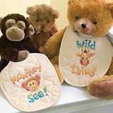 Wild Thing Stamped Cross Stitch Bib Kit - Set of 2 Bibs