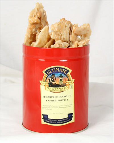 Childrens Toyshop  Gourmet Food : Ultimate's Low Carb & Sugar Free Coconut Cashew Brittle - 1 Lb Tin
