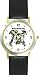 Bulldog (MS) Dog - WATCHBUDDY CLASSIC DELUXE TWO-TONE THEME WATCH - Arabic Numbers-Black Leather Strap-Children's Size-Small ( Boy's Size & Girl's Size )