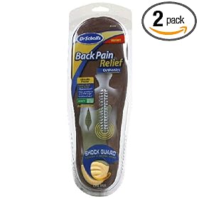 Dr Scholl's Back Pain Relief Orthotics, Men's Sizes 8-13, 1 pair, (Case of 2 Pairs)
