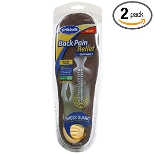 Dr Scholl's Back Pain Relief Orthotics, Mens Sizes 8-13, 1 pair, (Case of 2 Pairs) by Dr. Scholl's