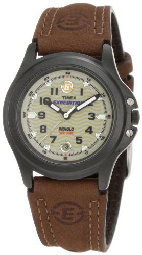 Timex Women's T47042 Expedition Brown Leather Strap Metal Field Watch