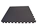 Exervo HD28 1.1″ Thick Premium EVA Foam Interlocking Floor Exercise Mats, 64 Sq. Ft. Set, Sixteen 2’x2′ Tiles, Black, With Edges