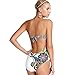 Zxzy Women One Piece Cotton Blended Floral Bikini Monokini Set Push-up Swimsuit