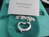 Tiffany & Co. Elsa Peretti Sterling Open Heart Necklace