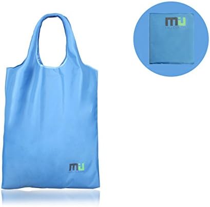 MIU COLOR® Sturdy and Water-resistant Polyester Shopping Bag with a Load Capacity over 20 Pounds, Multifunctional Bag for Laundry, packing picnics, books or accessories; Tote, Foldable and Portable Bag(Color: Dark Blue)