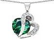 Original Star K(tm) Simulated Heart Shape 12mm Emerald Pendant LIFETIME WARRANTY